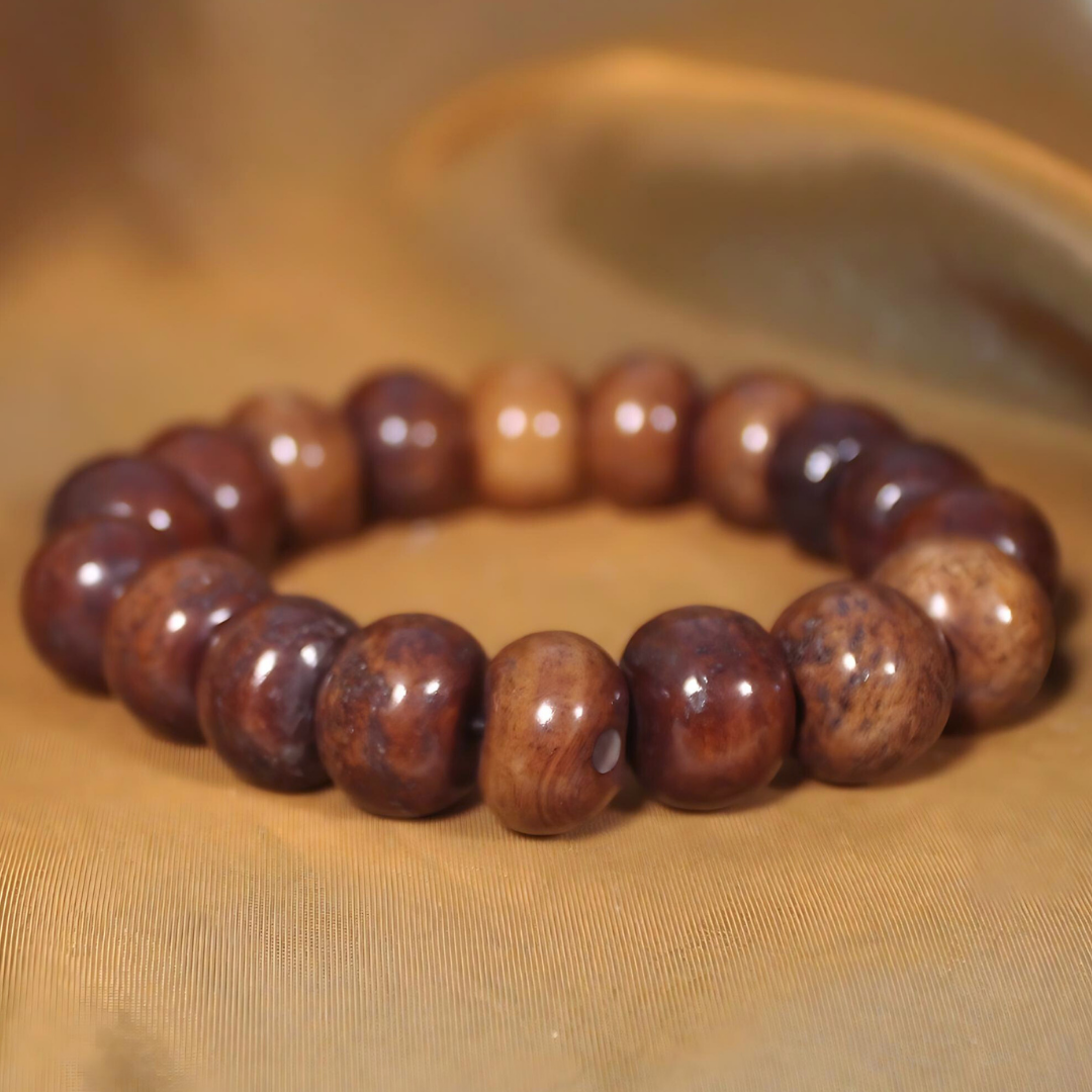 MEGA BEADED INTENTION BRACELET - MARION'S GARNET