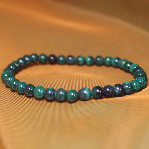 SMALL INTENTION BEADED BRACELET - MALACHITE