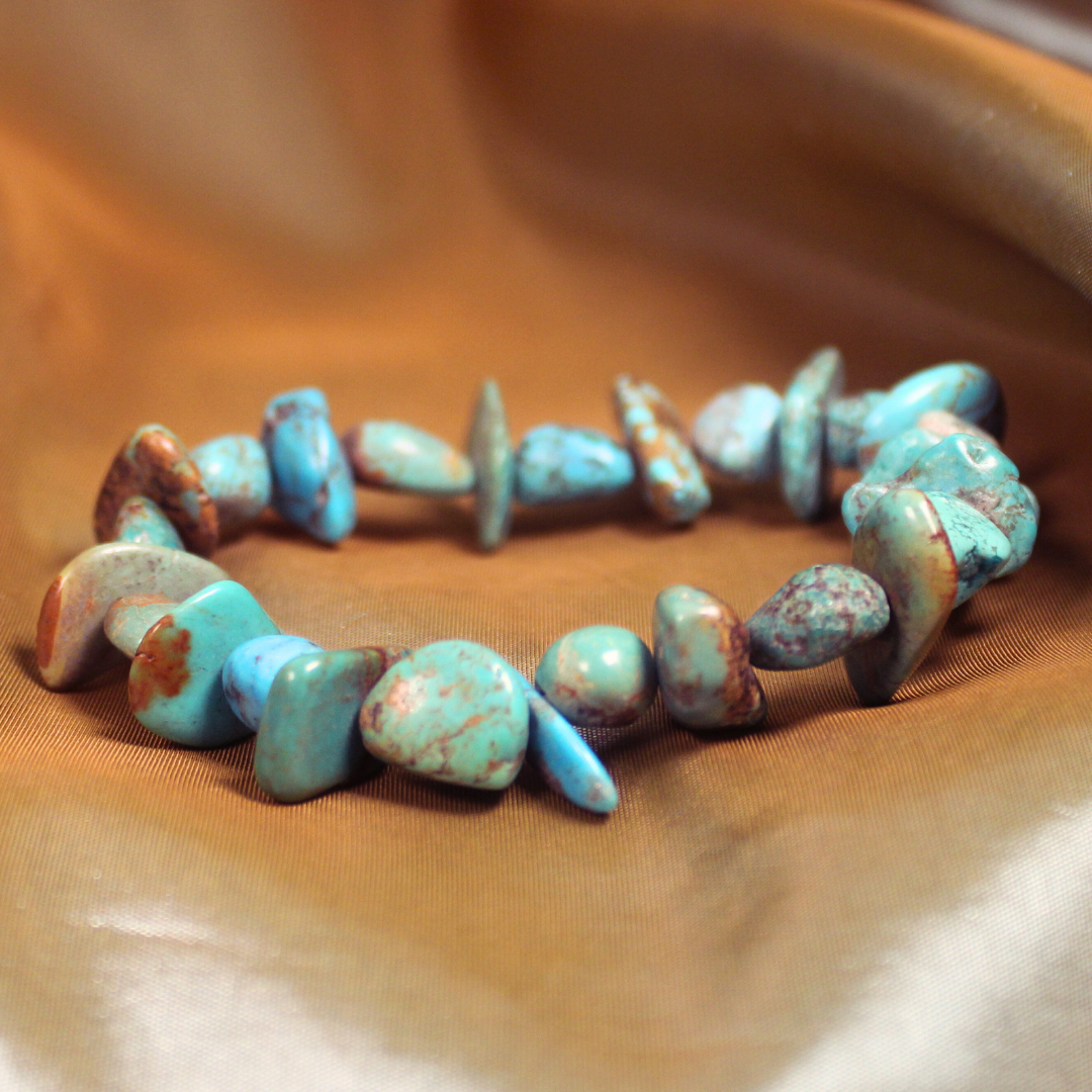 ANCESTRAL WISDOM TURQUOISE BRACELET - Genuine Turquoise Beaded Bracelet