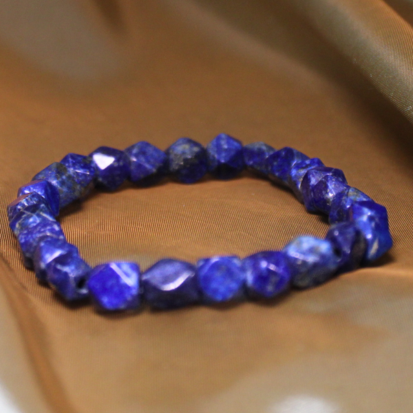 LARGE BEADED INTENTION BRACELET - Lapis Lazuli large  Beaded Bracelet