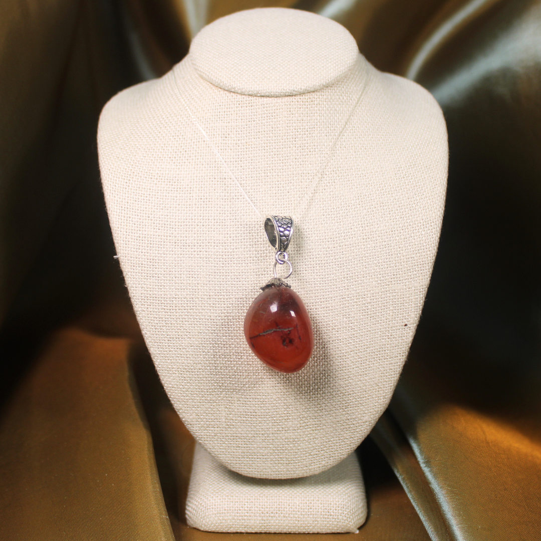 ANGEL HARP INFINITY NECKLACE - CARNELIAN