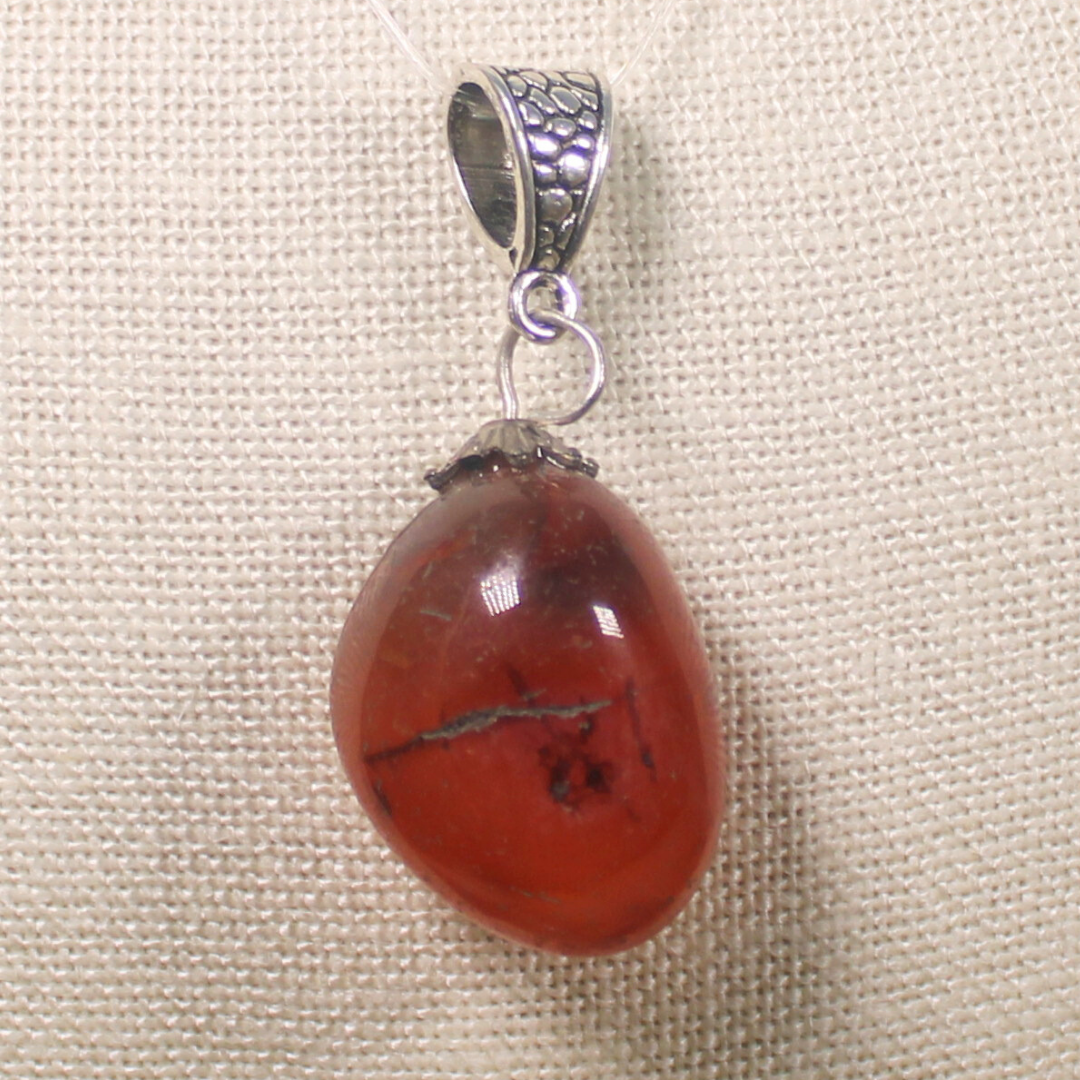 ANGEL HARP INFINITY NECKLACE - CARNELIAN