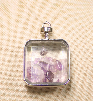 ANGEL HARP INFINITY NECKLACE - AMPLIFIED AMETHYST