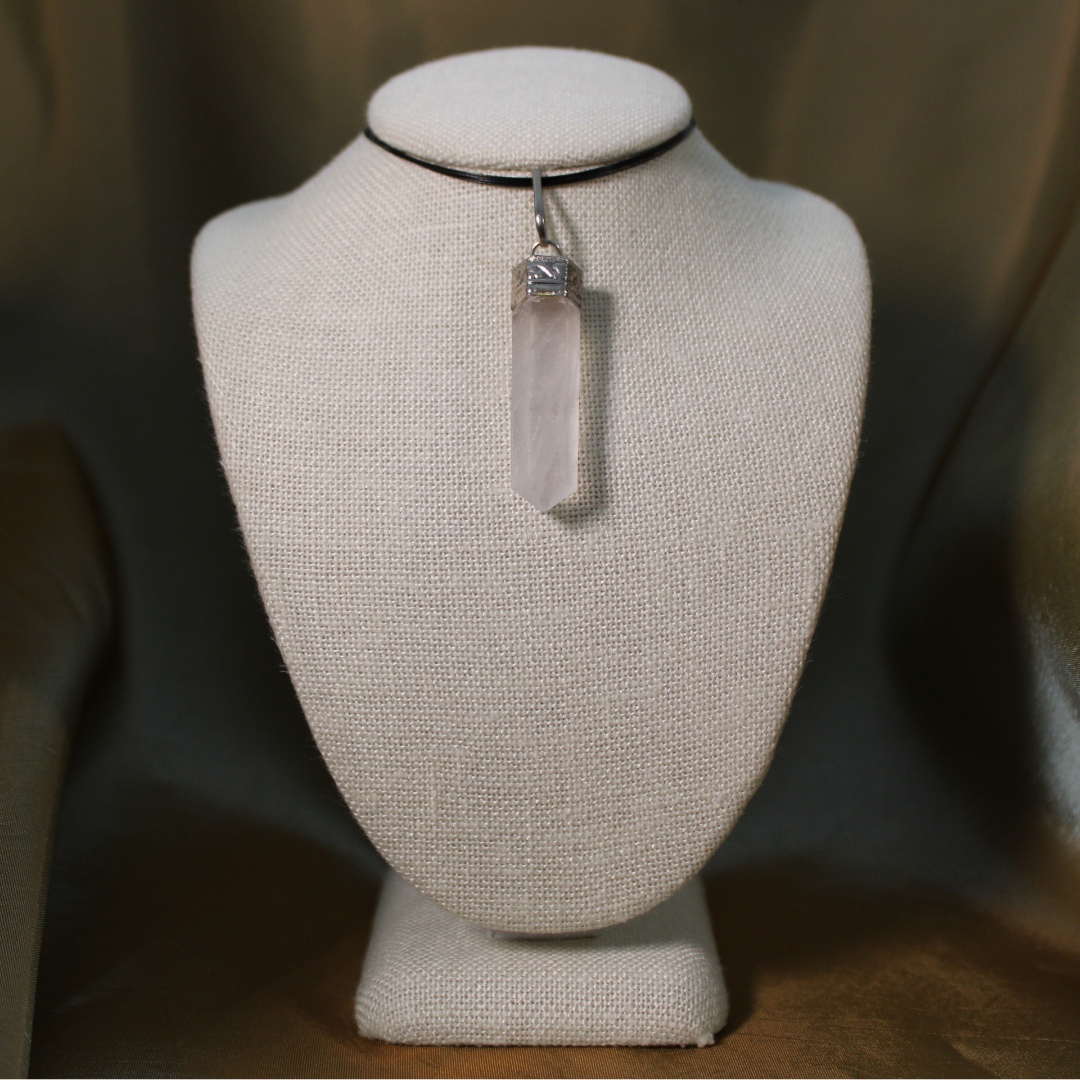 HALO CHOKER NECKLACE - CLEAR QUARTZ POINT