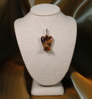 ANGEL HARP INFINITY NECKLACE - TIGERS EYE SERAPHIM