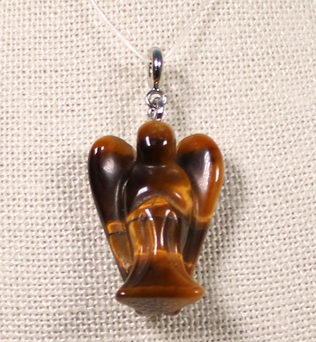 ANGEL HARP INFINITY NECKLACE - TIGERS EYE SERAPHIM