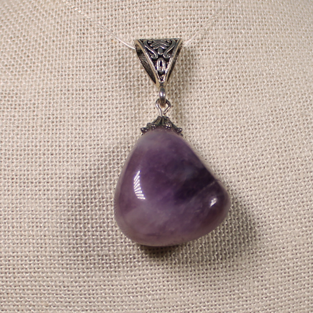 ANGEL HARP INFINITY NECKLACE - AMETHYST