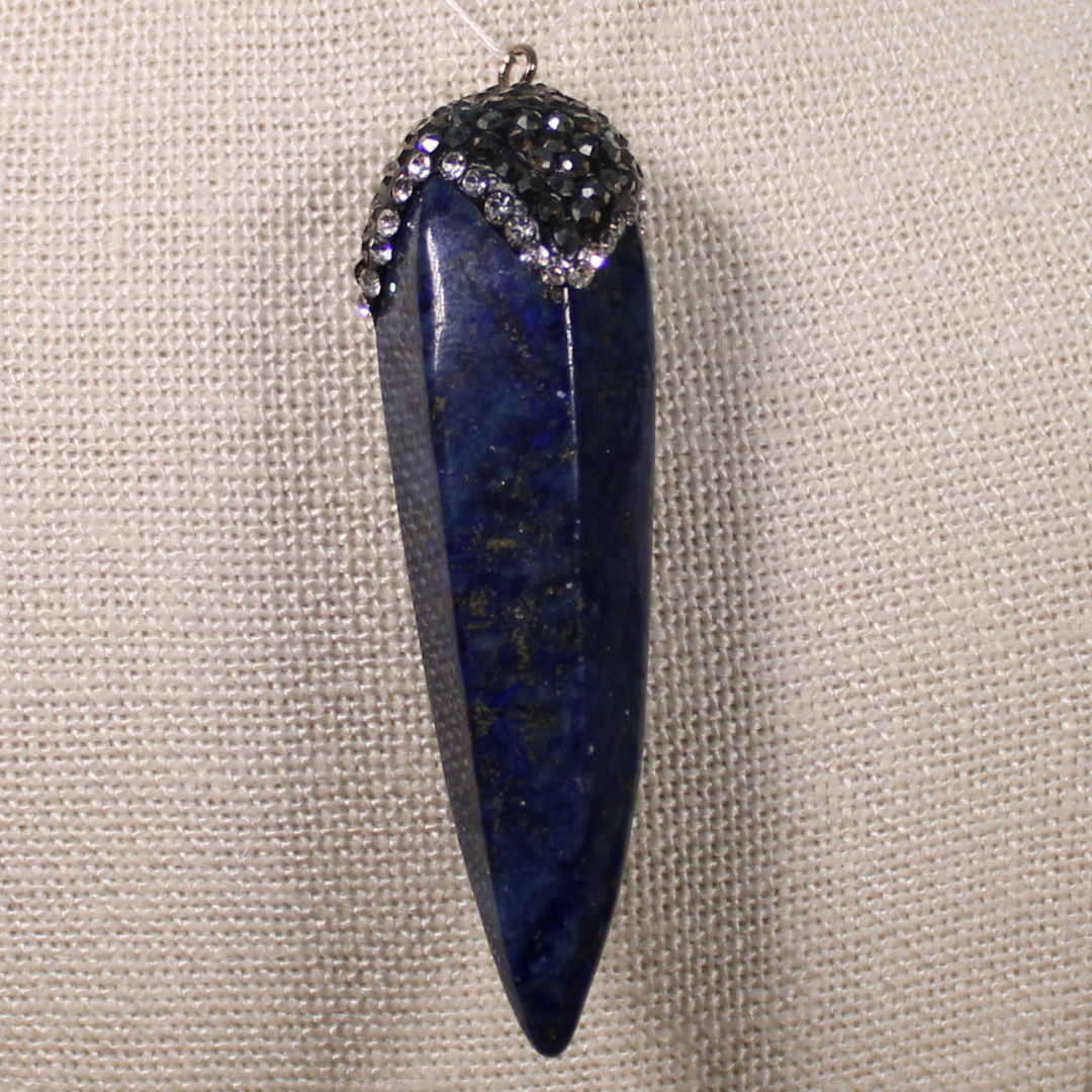 ANGEL HARP INFINITY NECKLACE - LAPIS LAZULI POINT