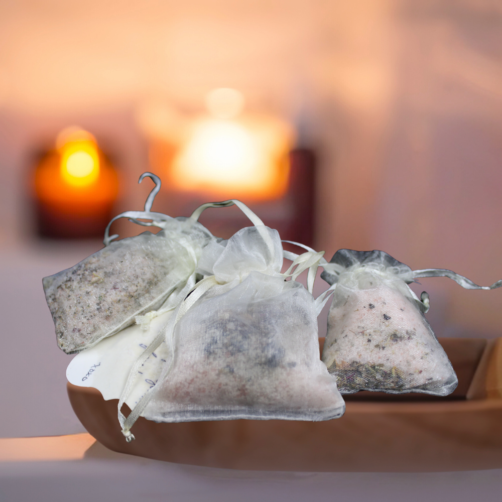 Revitalizing Bath Salts in Organza Bags