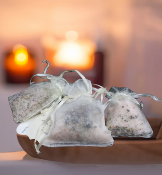 Revitalizing Bath Salts in Organza Bags