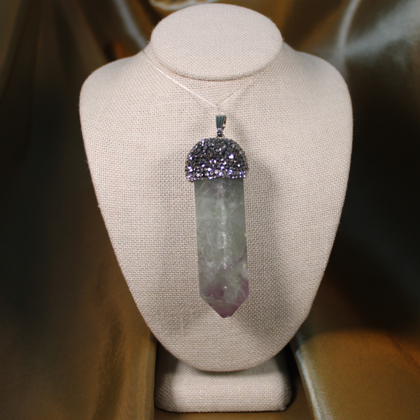 ANGEL HARP INFINITY NECKLACE - FLOURITE TOWER