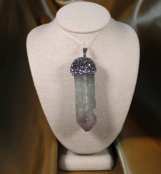 ANGEL HARP INFINITY NECKLACE - FLOURITE TOWER