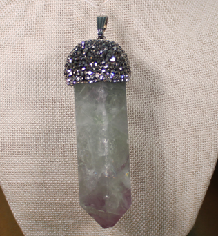 ANGEL HARP INFINITY NECKLACE - FLOURITE TOWER