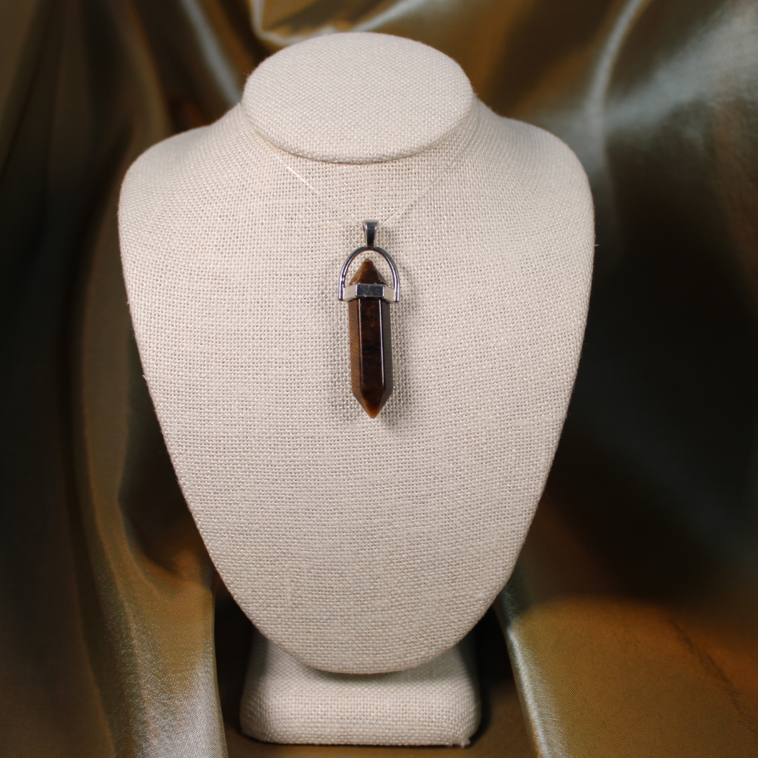 ANGEL HARP INFINITY NECKLACE - TIGERS EYE