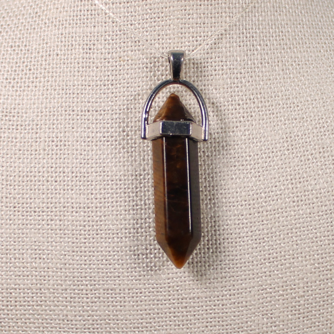 ANGEL HARP INFINITY NECKLACE - TIGERS EYE