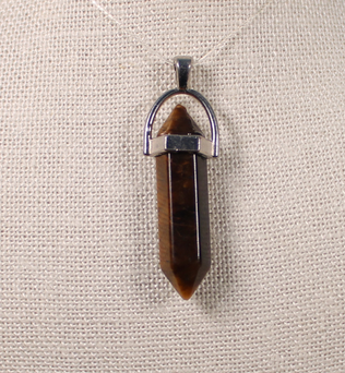 ANGEL HARP INFINITY NECKLACE - TIGERS EYE