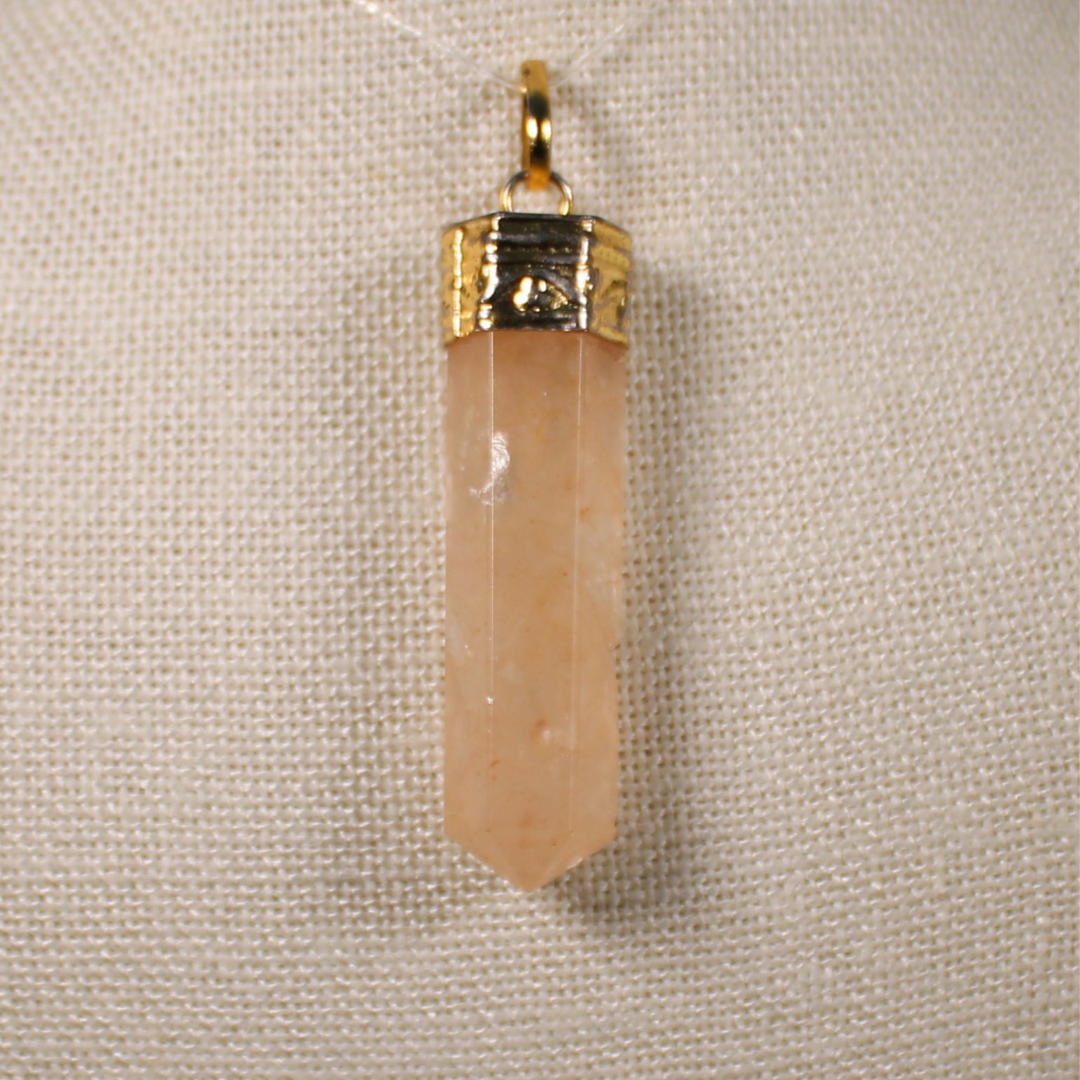 ANGEL HARP INFINITY NECKLACE - CITRINE POINT