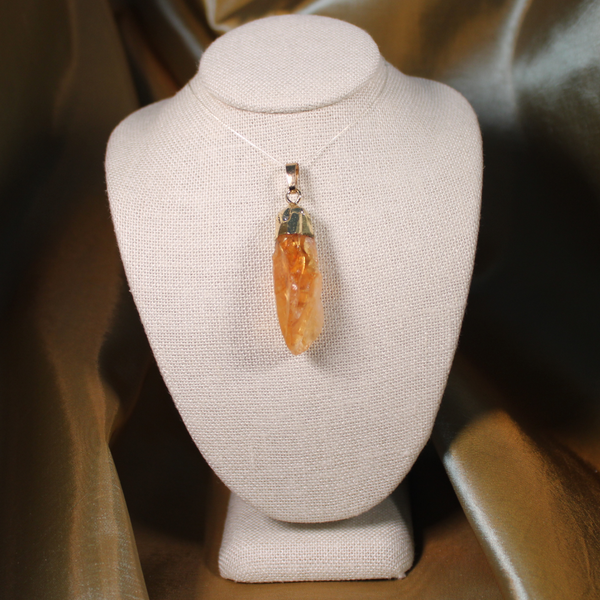 ANGEL HARP INFINITY NECKLACE - CITRINE POINT