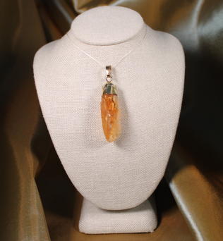 ANGEL HARP INFINITY NECKLACE - CITRINE POINT