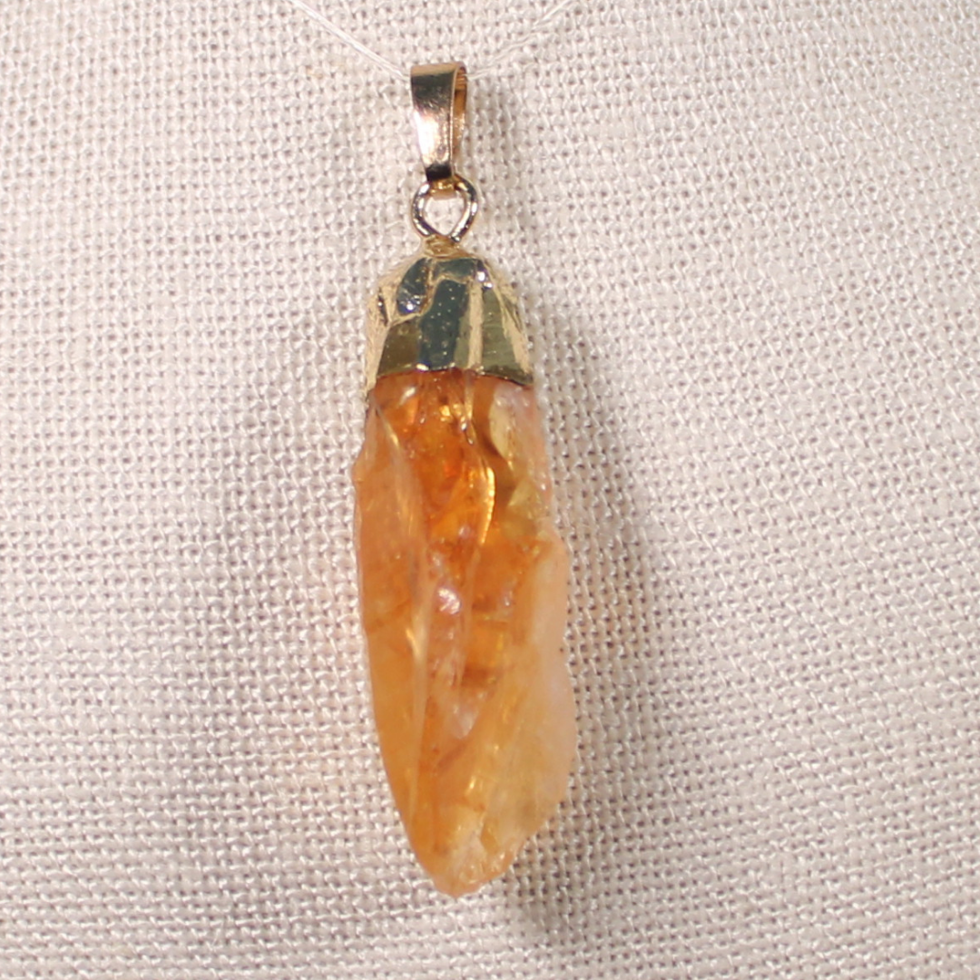 ANGEL HARP INFINITY NECKLACE - CITRINE POINT