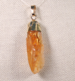 ANGEL HARP INFINITY NECKLACE - CITRINE POINT