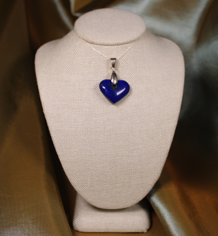 ANGEL HARP INFINITY NECKLACE - LAPIS LAZULI HEART