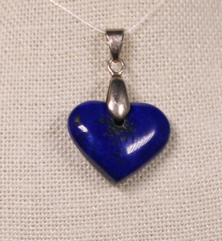 ANGEL HARP INFINITY NECKLACE - LAPIS LAZULI HEART