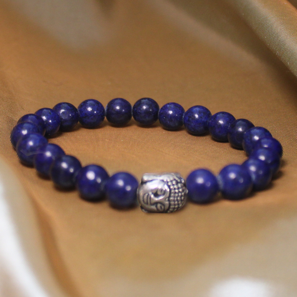 BUDDHA BLESSING  BEADED BRACELET -  Lapis Lazuli Buddha Beaded Bracelet