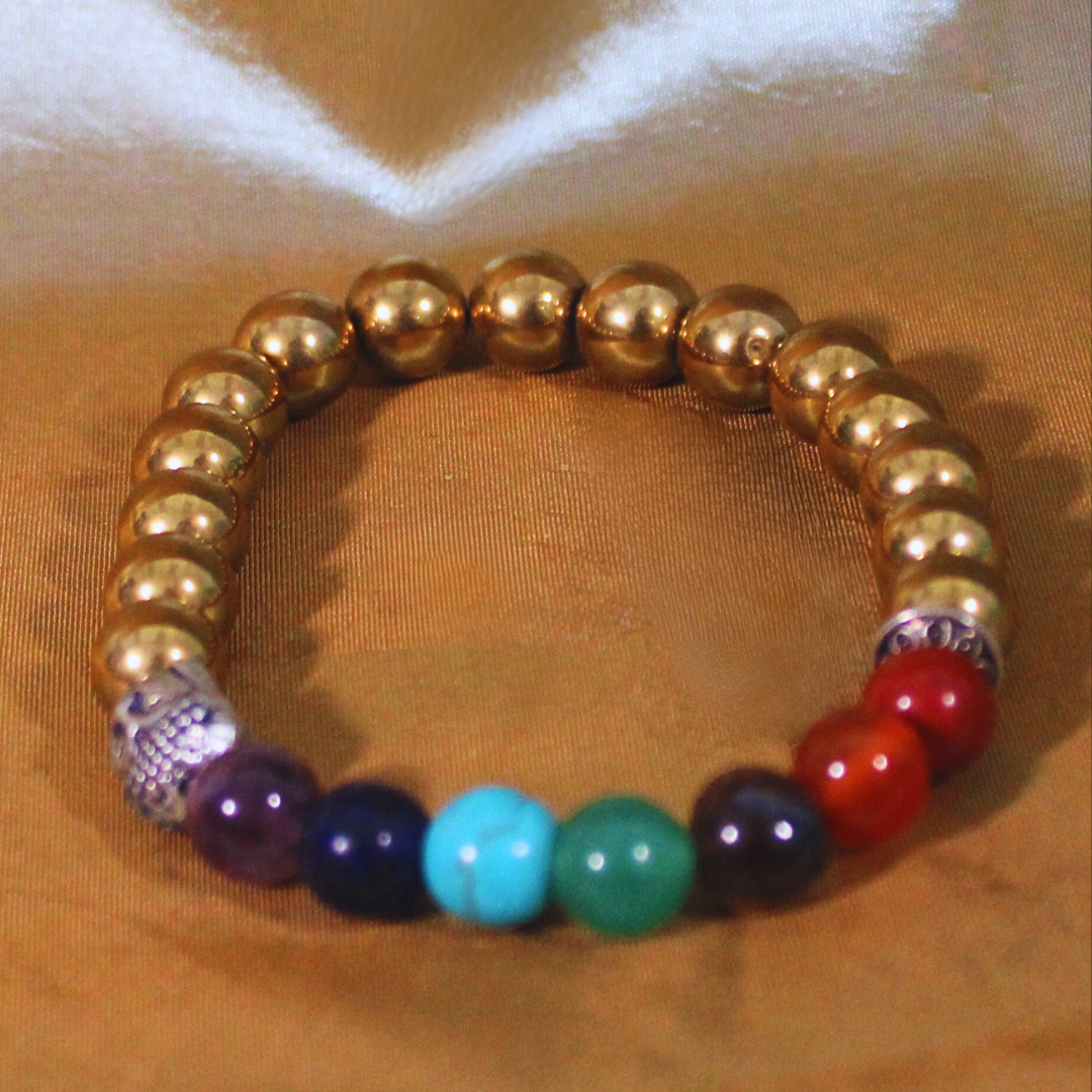 CHAKRA BALANCE BRACELET - GOLDEN HEMATITE