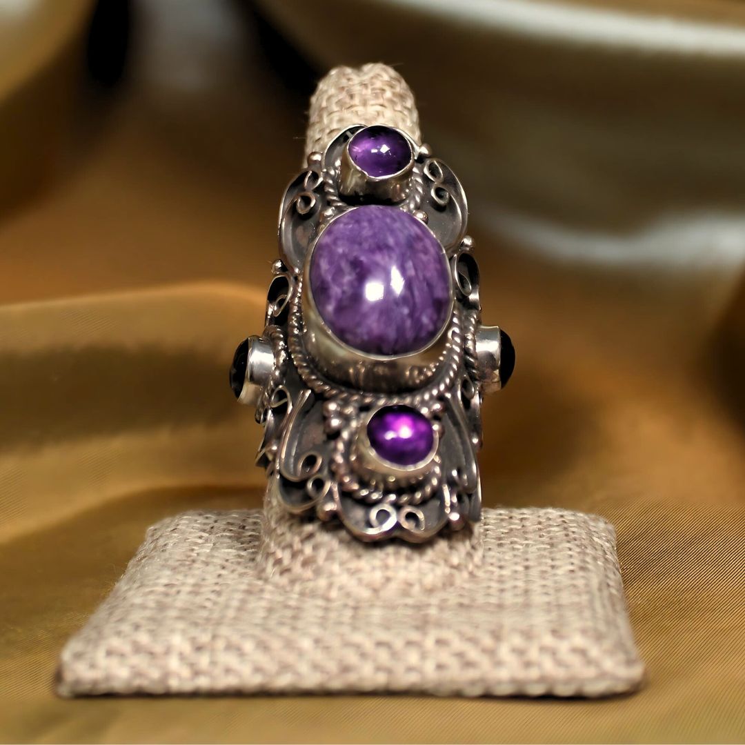 MEGA METAPHYSICAL RING - Amethyst and Ruby ring