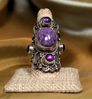 MEGA METAPHYSICAL RING - Amethyst and Ruby ring