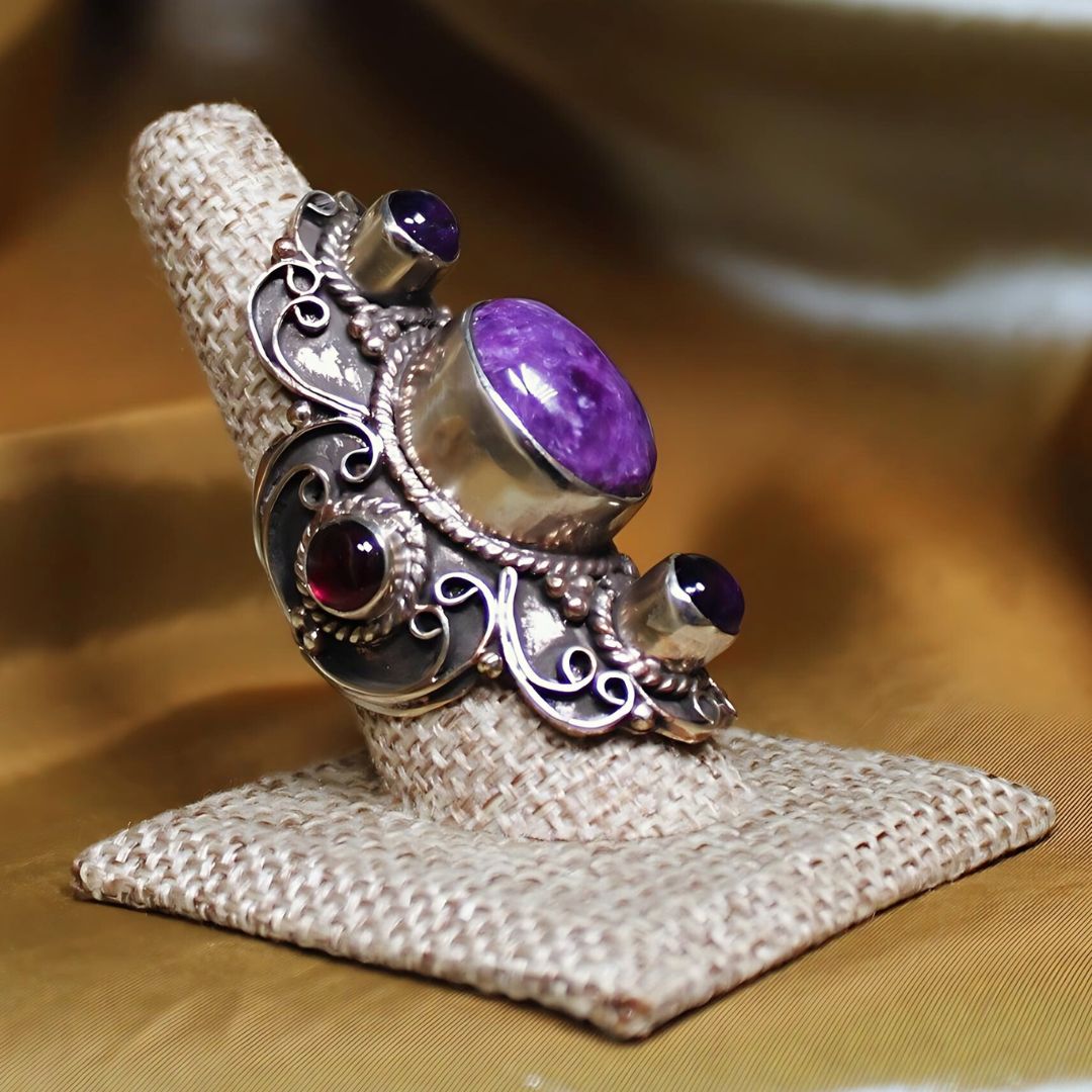 MEGA METAPHYSICAL RING - Amethyst and Ruby ring