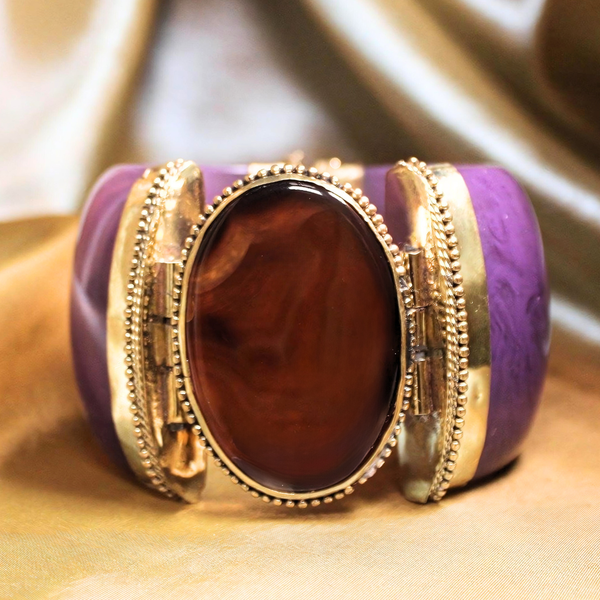 RESONANCE RESIN CUFF  (LIMITED EDITION) - GAIA BROWN AGATE