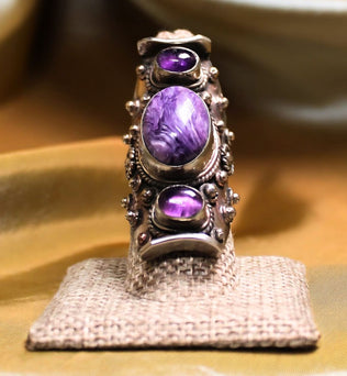 MEGA METAPHYSICAL RING - AMETHYST and RUBY