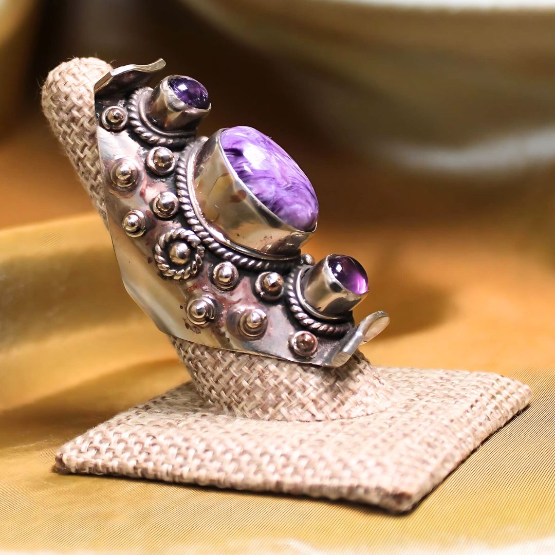 MEGA METAPHYSICAL RING - AMETHYST and RUBY