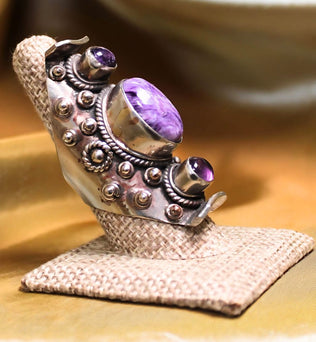 MEGA METAPHYSICAL RING - AMETHYST and RUBY